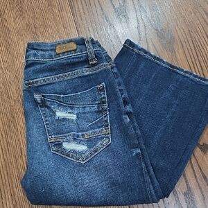 BKE Women's Dark Blue Straight Leg Jeans